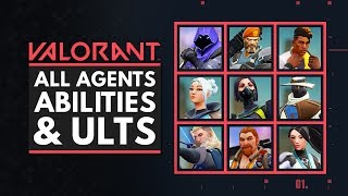 VALORANT  All Characters Abilities amp Ultimates [upl. by Dnama346]