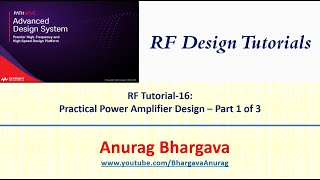 RF Design16 Practical Power Amplifier Design  Part 1 [upl. by Anidem]