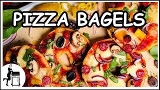 GENIALE Pizza Bagels  Schnelles Fingerfood Rezept  Grillen amp BBQ [upl. by Desmund]