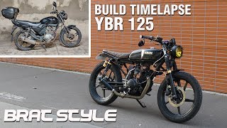 Cafe Racer Timelapse Build  Yamaha YBR 125 Brat style [upl. by Ultan]