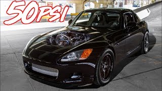 1350HP 2JZ S2000 50PSI Ride Along  Rolling Antilag BOOST [upl. by Reiser]