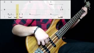 Billy Squier  Lonely Is The Night Bass Cover Play Along Tabs In Video [upl. by Hanleigh]