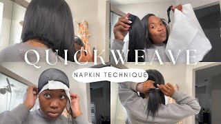 QUICKWEAVE BOB WITH LEAVE OUT DIY  BEGINNER FRIENDLY SUPER EASY  BEAUTY ON A BUDGET [upl. by Elyse16]