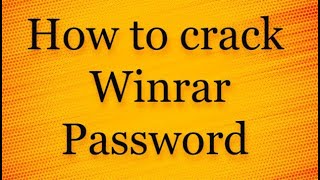 Hack WinRar Password Easily [upl. by Eidnahs]