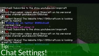 Tip Minecraft Chat Settings [upl. by Atinor]