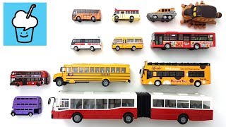 Different Bus Types Reviews with tomica トミカ siku [upl. by Enellij356]