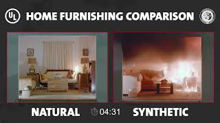 UL FSRI Home Furnishings Comparison Natural vs Synthetic [upl. by Vilma]