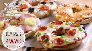 Pizza Bagels Made in Four Ways [upl. by Fusuy]