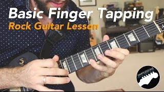 Beginner Finger Tapping Rock Guitar Lesson [upl. by Gene]