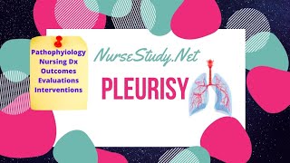 Pleurisy Pathophysiology Care Plan for Nursing Students NCLEX Help [upl. by Neelyak218]