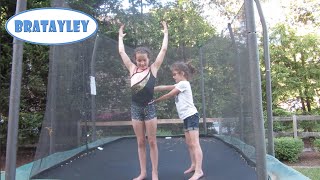 Kid Sister Spots Standing Back Tuck WK 228  Bratayley [upl. by Catarina]