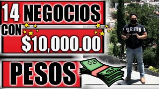 14 NEGOCIOS CON 10 MIL PESOS [upl. by Kaitlyn]