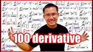 100 calculus derivatives in one take [upl. by Dlanger]