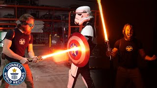 Worlds First Lightsaber  Guinness World Records [upl. by Ahsap]