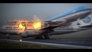 Air Crash  The Tenerife Airport 747 Collision between 2 Boeing 747 passenger jets [upl. by Ulla]