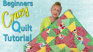 Beginners Crazy Quilt Tutorial  The Sewing Room Channel [upl. by Laamaj]