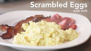 How to Cook Scrambled Eggs with milk [upl. by Casilde]