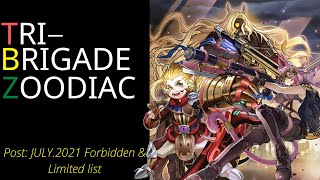 TRIBRIGADE ZOODIAC DECK 2021 POST JULY BANLISTGAMEPLAY [upl. by Wulf]