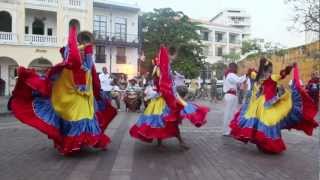 Traditional Colombian Dance in Cartagena  DiscoveringIcecom [upl. by Newbold972]