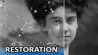 PHOTOSHOP TUTORIAL Photo Restoration How to repair and restore damaged Photographs [upl. by Gone]