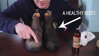 How to TreatWeatherproofCondition Your Leather Boots BlundstonesOtterwax [upl. by Ardnasyl]