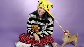 Billie Eilish Plays With Puppies While Answering Fan Questions [upl. by Inalaek139]