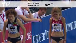 Konstanze Klosterhalfen  83247 min  DMHalle  3000 m  am 16022019 in Leipzig [upl. by Bea]