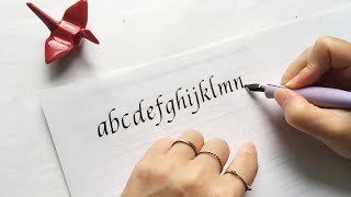 Italic Calligraphy Tutorial  Beginners Alphabet Demo [upl. by Arekat]