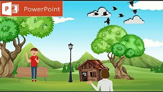 How To Create Cartoon Animation Video On PowerPoint  PowerPoint Tutorial [upl. by Kitty]