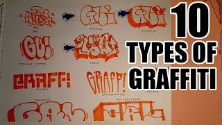 10 Types of Graffiti [upl. by Annor177]