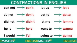 70 Contractions Every English Intermediate Learner MustKnow [upl. by Rivard]