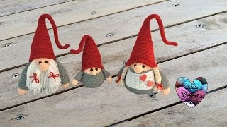 Gnome de Noël Amigurumi crochet Maman  Christmas mother Gnome mother english subtitles [upl. by Odrawde90]