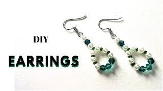 5 MINUTES DIY Earrings Beading tutorial  how to make earrings [upl. by Ehsrop746]