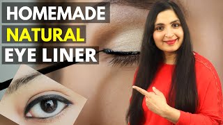 DIY Kajal  Eye Liner At Home Smudge Free Waterproof Long Lasting Dark Black 100 Natural Kajal [upl. by Tommi]