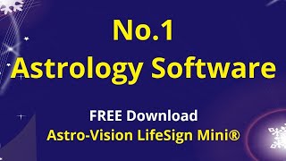 No1 Astrology Software  Free Download  AstroVision LifeSign Mini [upl. by Learrsi]