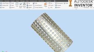 Autodesk Inventor Tutorial for Beginners  Perforated metal Practice Part [upl. by Ynffit]