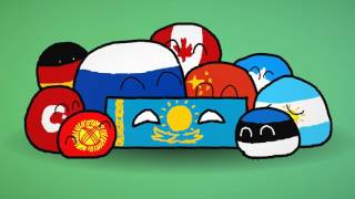 Kazakhbricks Anthem Countryball Animation Borat Anthem [upl. by Leummas]