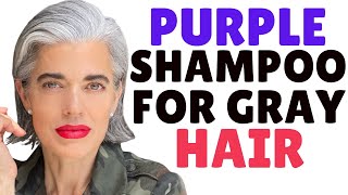 PURPLE SHAMPOO FOR GRAY HAIR  Nikol Johnson [upl. by Retsehc]