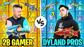 DYLAND PROS😯 VS 2B GAMER👑 MUST RARE COLLECTION BETWEEN TWO RICHEST PLAYER OF FREEFIRE [upl. by Abehsile]