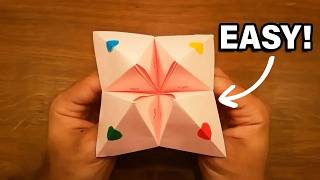 How To Make a Paper Fortune Teller  EASY Origami [upl. by Ellan84]