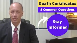 Death Certificates  5 Common Questions [upl. by Loux]