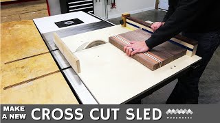 Easy Table Saw Cross Cut Sled  PLANS AVAILABLE [upl. by Nilkoorb]