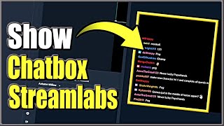 How to Show Chatbox on Streamlabs OBS LIVESTREAM OBS Chatbox Overlay Tutorial [upl. by Ronen104]