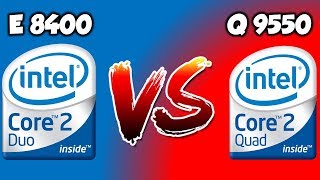 Core 2 DUO E8400 VS Core 2 Quad Q9550 Processor Comparison Which One is Best [upl. by Ainattirb]