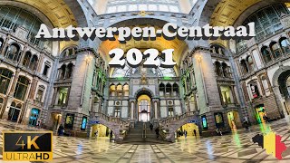 🇧🇪 Walking Tour AntwerpenCentraal Railway Station  Antwerp Belgium  4K Ultra HD 60 fps [upl. by Eleen854]