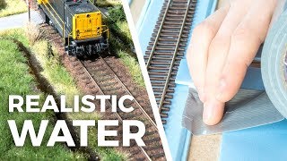 Realistic water made with tape and varnish  model scenery tutorial 4 [upl. by Doelling]