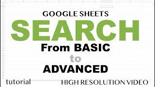 Google Sheets  Search QUERY function [upl. by Peckham]