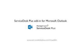 ServiceDesk Plus addin for Microsoft Outlook [upl. by Rekoob]