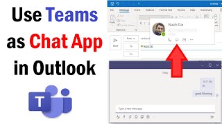 How To Set Microsoft Teams As Chat App In Outlook  How To Enable Chat Option In Microsoft Teams [upl. by Halehs]