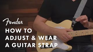 How To Wear a Guitar Strap  Fender [upl. by Hulbert]